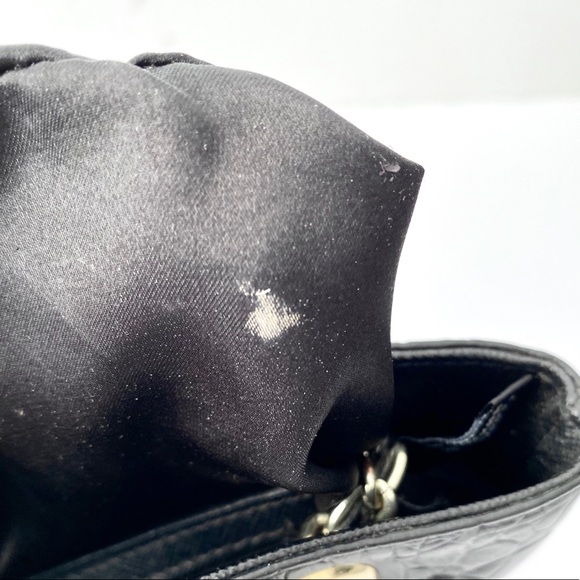 DKNY Croc Print Bag with Quilted Chain Straps - Picture 6 of 8